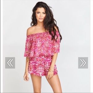 Show Me Your Mumu Hot Pink Rosarita Romper